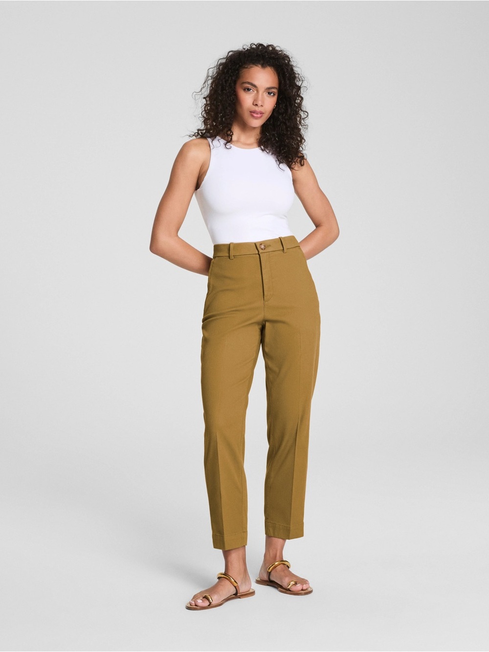 Spanx
Women's White Supersmooth Stretch Twill Slim Straight Pants